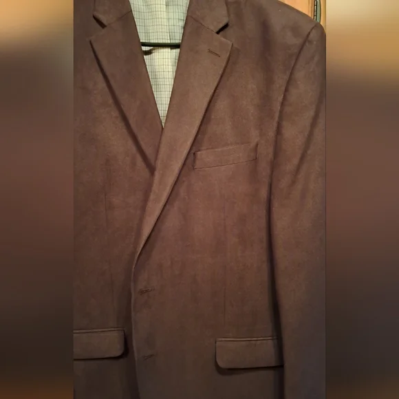 Mens Lauren Ralph Lauren Sports Jacket 46 Reg Lined Polyester Faux Suede